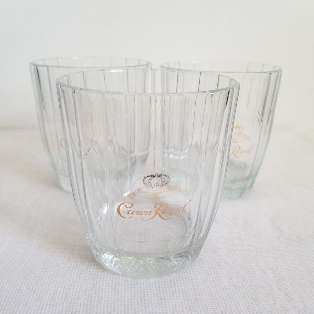 New Crown Royal Vonpoc Italy Rock Glass Gold